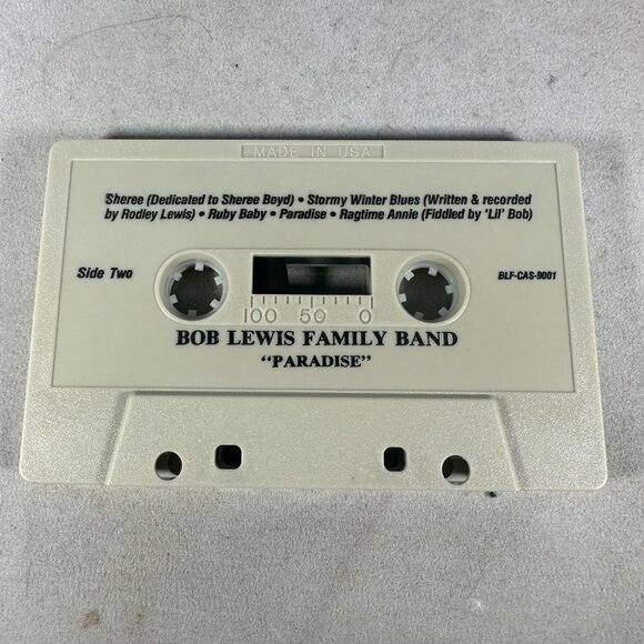 Bob Lewis Family Band Paradise Cassette Album Bluegrass Gospel BLF-CAS-9001 - Picture 4 of 4